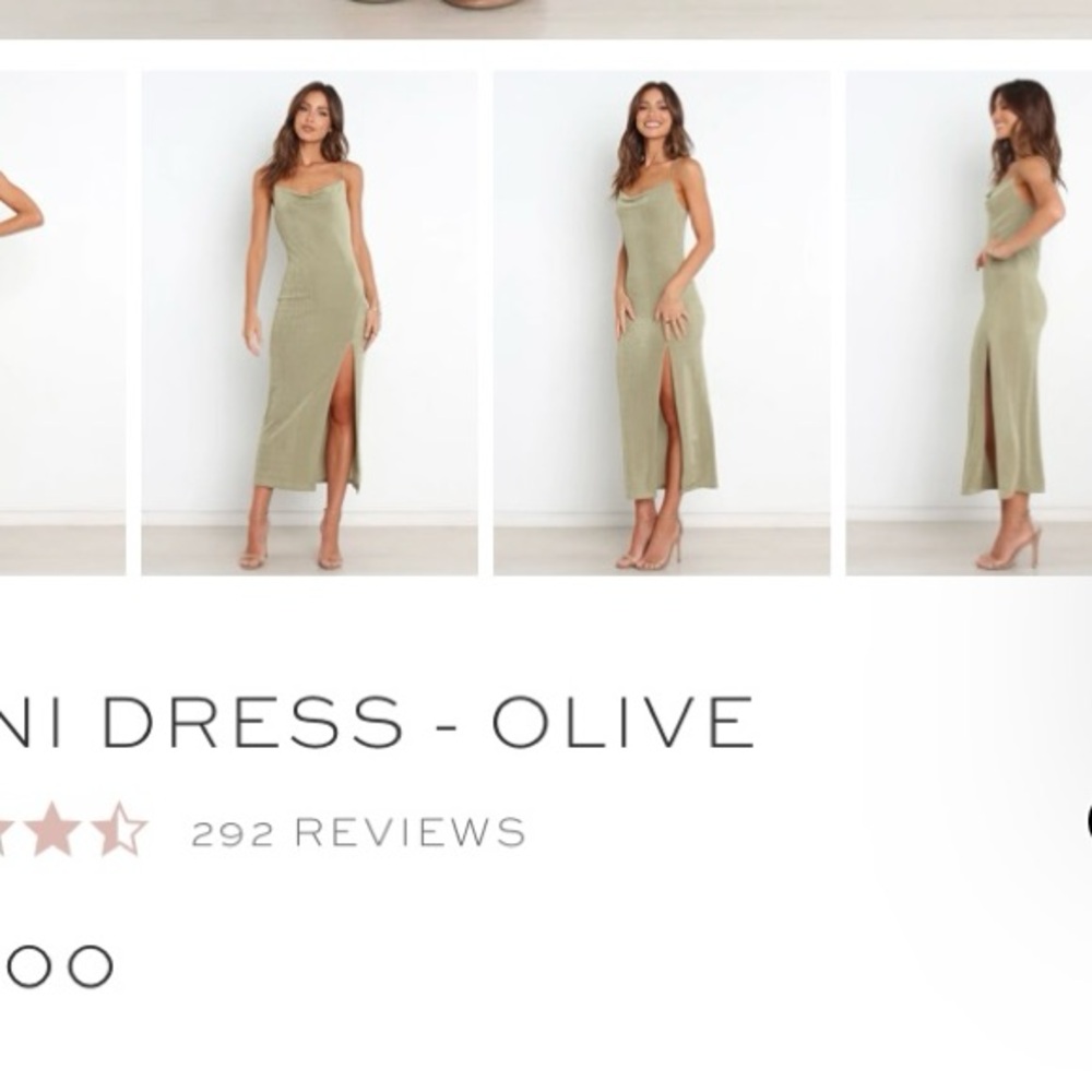 Petal & Pup Olive Green Dress - Picture 4 of 5